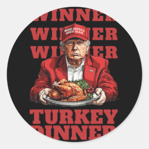Donald Trump Winner Chicken Dinner - President Tru Classic Round Sticker