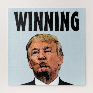 DONALD TRUMP WINNING KISS JIGSAW PUZZLE