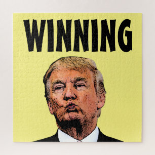 DONALD TRUMP WINNING KISS JIGSAW PUZZLE