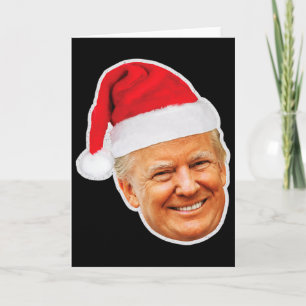 Donald Trump With A Santa Hat Supporter Christmas Card