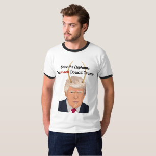 Donald Trump with Elephant Trump Devil Horns T-Shirt