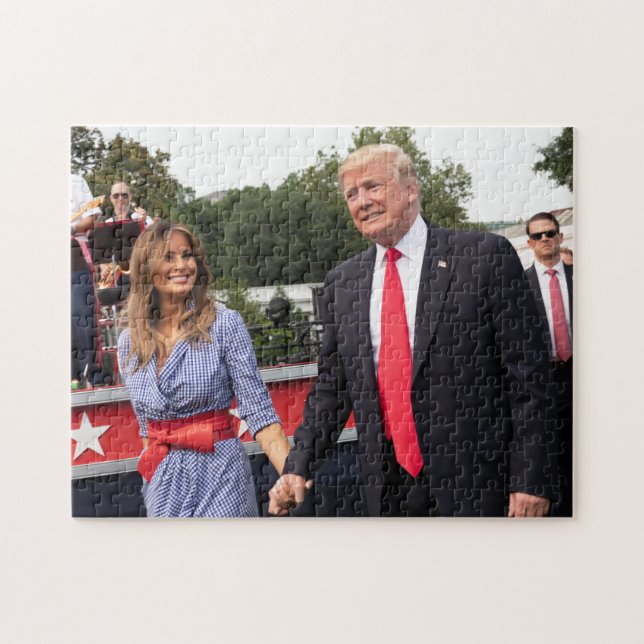 Donald Trump With First Lady Melania Jigsaw Puzzle (Horizontal)