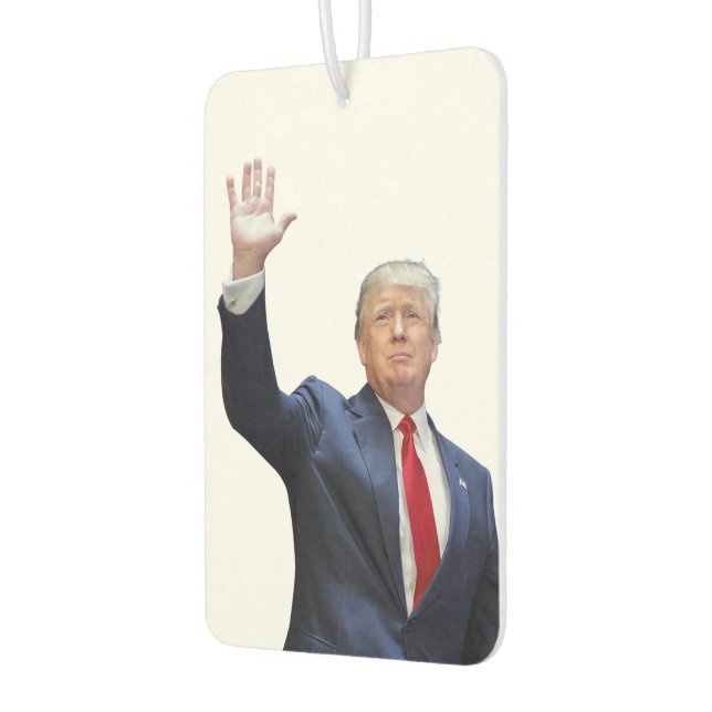 Donald Trump With Red Tie Car Air Freshener (Left)