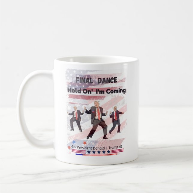 Donald Trump Woman's  Long Sleeve Coffee Mug (Left)