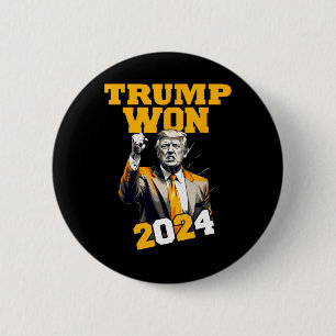 Donald Trump Won 2024 Election Inauguration Men Wo 6 Cm Round Badge