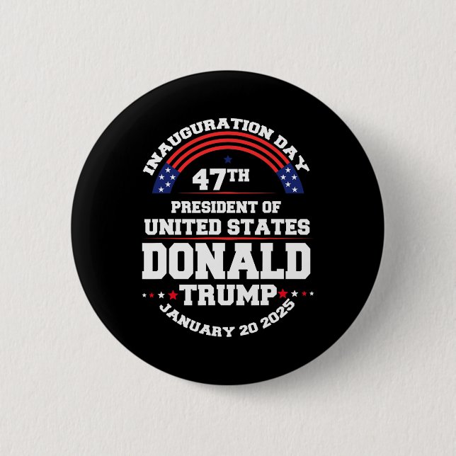 Donald Trump Won 2024 Election Inauguration Men Wo 6 Cm Round Badge (Front)