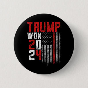 Donald Trump Won 2024 Election Inauguration Men Wo 6 Cm Round Badge