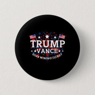Donald Trump Won 2024 Election Inauguration Men Wo 6 Cm Round Badge