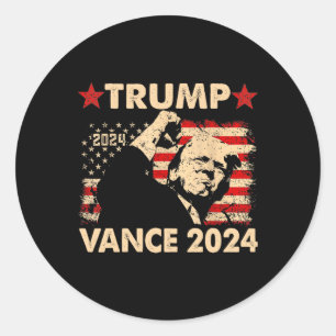 Donald Trump Won 2024 Election Inauguration Men Wo Classic Round Sticker