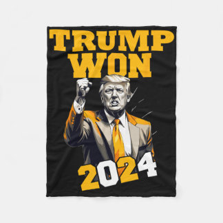 Donald Trump Won 2024 Election Inauguration Men Wo Fleece Blanket