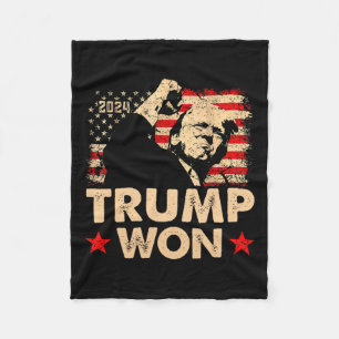 Donald Trump Won 2024 Election Inauguration Men Wo Fleece Blanket