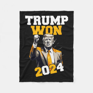 Donald Trump Won 2024 Election Inauguration Men Wo Fleece Blanket
