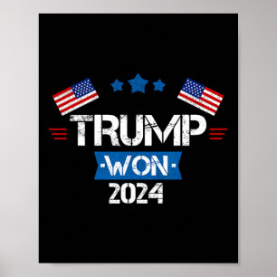 Donald Trump Won 2024 Election Inauguration Men Wo Poster