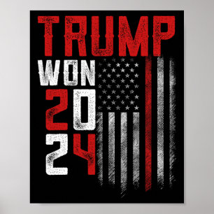 Donald Trump Won 2024 Election Inauguration Men Wo Poster