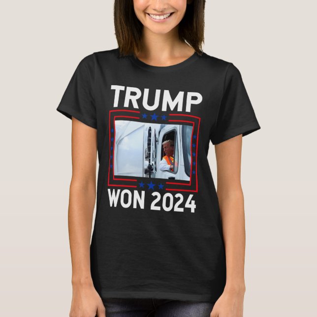 Donald Trump Won 2024 Election Inauguration Trump  T-Shirt (Front)