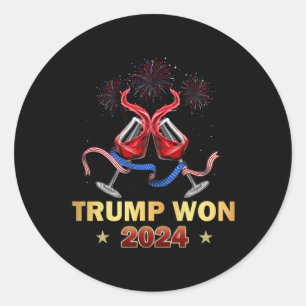 Donald Trump Won 2024 Election Inauguration Victor Classic Round Sticker