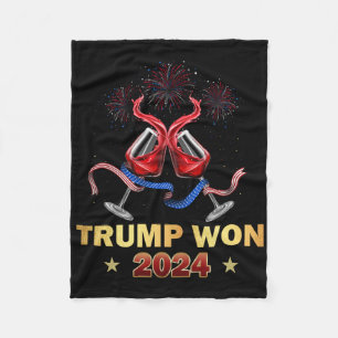 Donald Trump Won 2024 Election Inauguration Victor Fleece Blanket