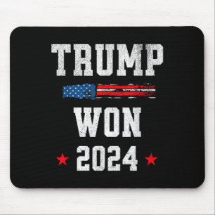 Donald Trump Won Wins 2024 Election 47th President Mouse Mat