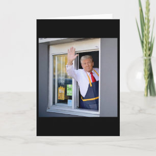 Donald Trump Works The Fry Station And Holds A Dri Card