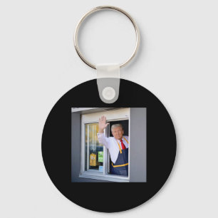 Donald Trump Works The Fry Station And Holds A Dri Key Ring