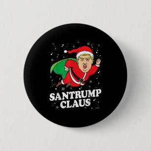 Donald Trump Xmas Funny Santa Hat Gift Shirt 6 Cm Round Badge
