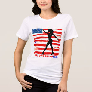 DONALD TRUMP- YES I’M A TRUMP GIRL Tri-Blend SHIRT