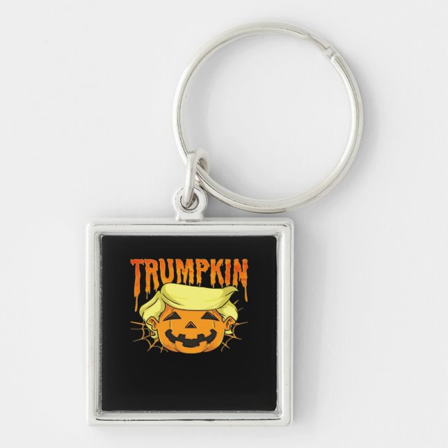 Donald Trumpkin Funny President Party Halloween Cl Key Ring (Front)