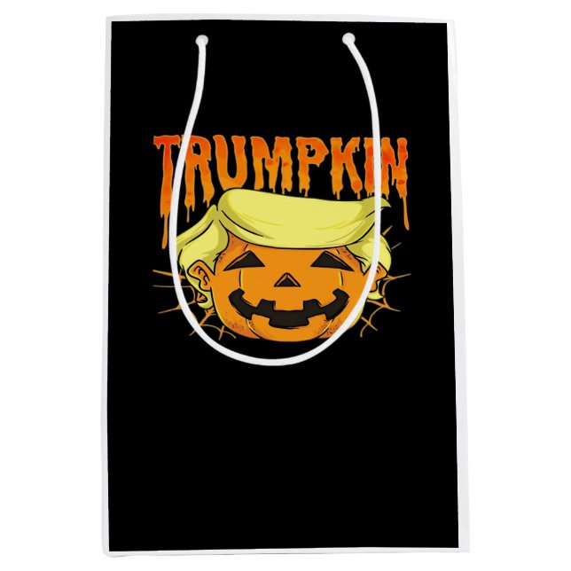 Donald Trumpkin Funny President Party Halloween Cl Medium Gift Bag (Front)