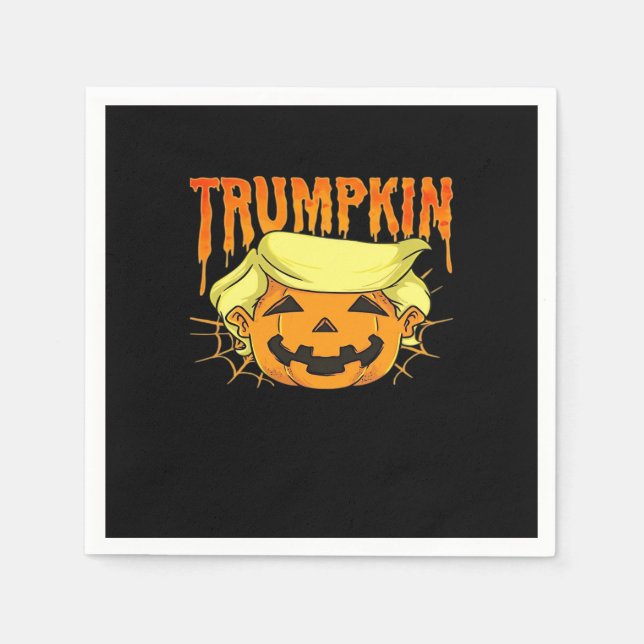 Donald Trumpkin Funny President Party Halloween Cl Napkin (Front)