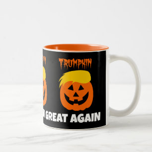 Donald Trumpkin Make Halloween Great Again Two-Tone Coffee Mug