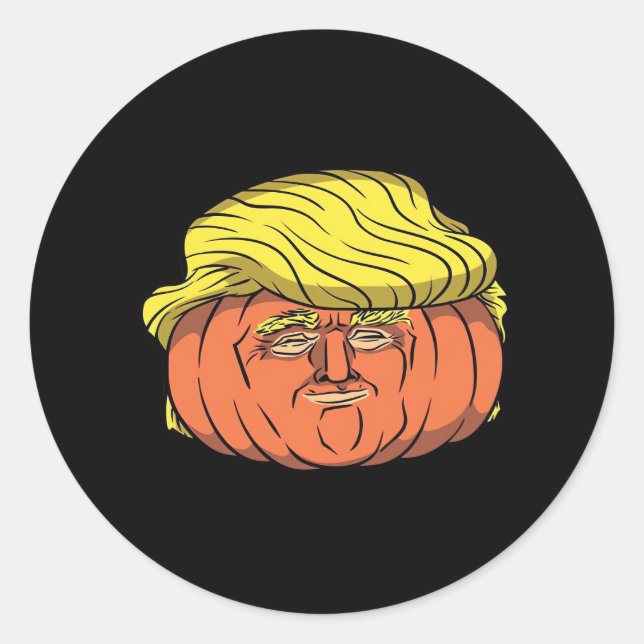 Donald Trumpkin  Pumpking Classic Round Sticker (Front)