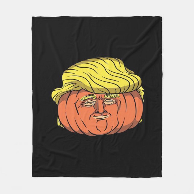 Donald Trumpkin  Pumpking Fleece Blanket (Front)