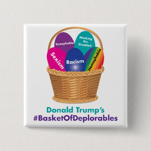 Donald Trump's Basket of Deplorables 15 Cm Square Badge