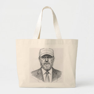 Donald Trump's looks. Large Tote Bag