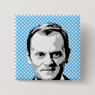 Donald Tusk - International Leader -.png 15 Cm Square Badge