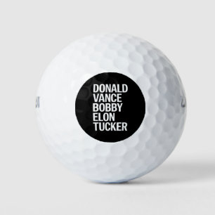 Donald Vance Bobby Elon & Tucker  Golf Balls