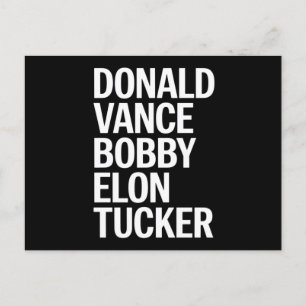 Donald Vance Bobby Elon & Tucker Postcard