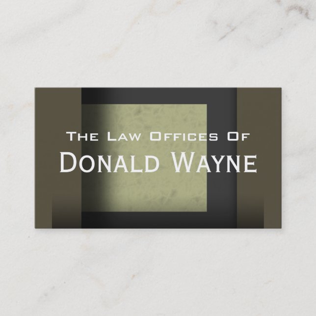 "Donald Wayne" Business Card (Front)