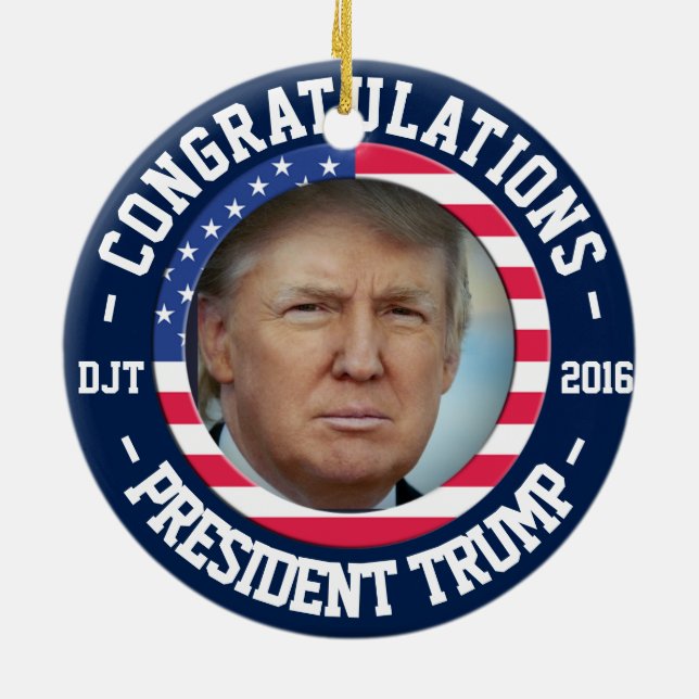 Donald Won the Election! Celebration Ornament (Back)