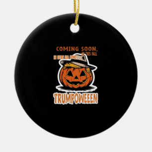 Donald's Trumpkin Pumpkin- Halloween Classic Ceramic Tree Decoration