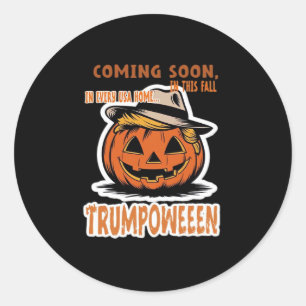 Donald's Trumpkin Pumpkin- Halloween Classic Classic Round Sticker
