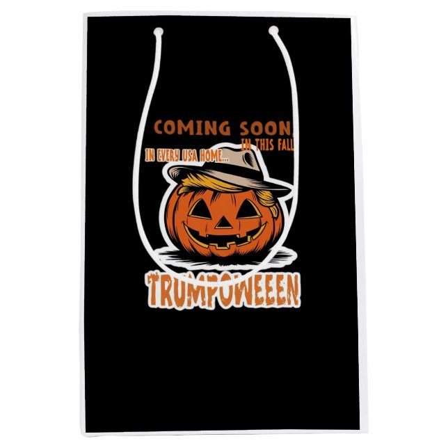 Donald's Trumpkin Pumpkin- Halloween Classic Medium Gift Bag (Front)