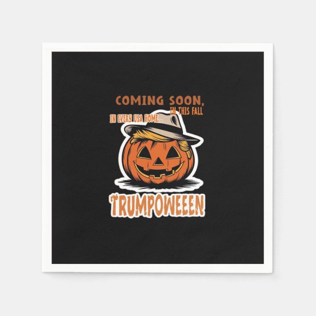 Donald's Trumpkin Pumpkin- Halloween Classic Napkin (Front)