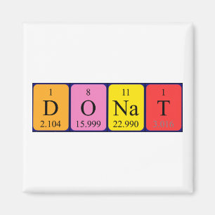 Donat periodic table name magnet