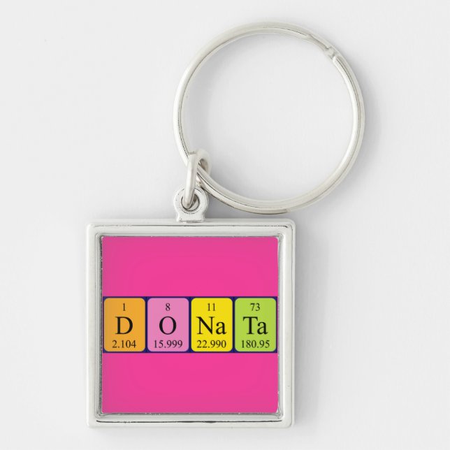 Donata periodic table name keyring (Front)
