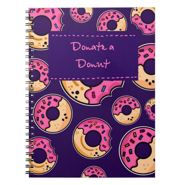Donate a Doughnut – Funny & Aesthetic Notebook (Front)