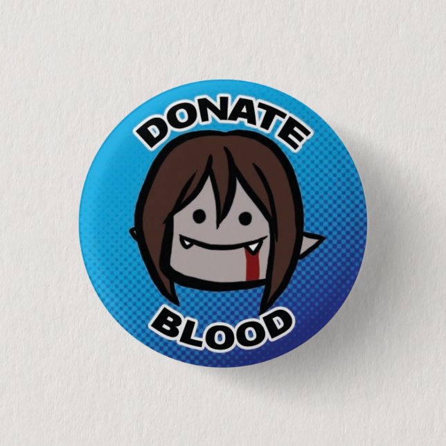 Donate Blood 3 Cm Round Badge (Front)