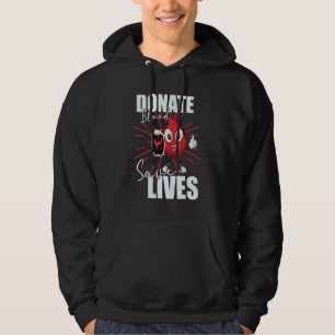 Donate Blood Save Lives  Life Saver Dispenser Bloo Hoodie
