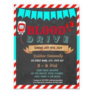 Donate blood school event template photo print