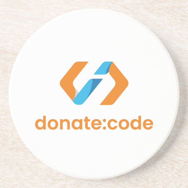 donate:code Sandstone Coaster (Front)